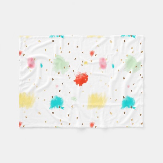 Couverture Polaire PixDezines Cupcake Sprinkles/Faux Gold (Devant (Horizontal))