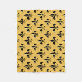 Couverture Polaire PixDezines fleur de lis/noir/or (Devant)