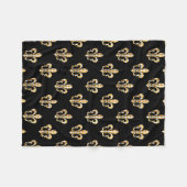 Couverture Polaire PixDezines fleur de lis/noir/or (Devant (Horizontal))