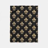 Couverture Polaire PixDezines fleur de lis/noir/or (Devant)