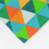 Couverture Polaire PixDezines forêt géométrique vert/orange/ sarcelle (Coin)