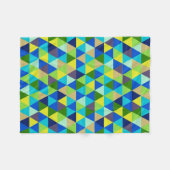 Couverture Polaire PixDezines géométrique/ajustable/couleurs de paon/ (Devant (Horizontal))