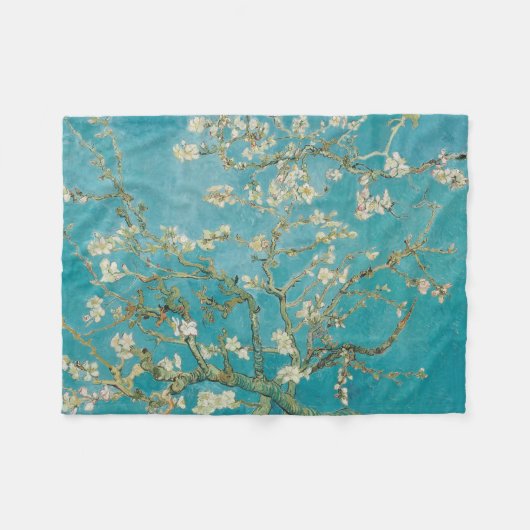 Couverture Polaire PixDezines van gogh/fleurs d'amandes/st. rémy (Devant (Horizontal))