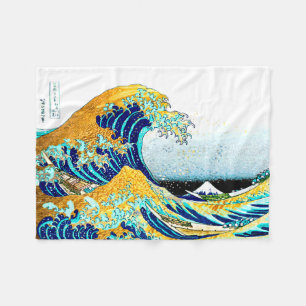 Couverture Polaire PixDezines Vintage Great Wave Hokusai 斎 の 葛’飾