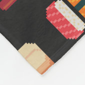 Couverture Polaire Pixel art nourriture, texture transparente. (Coin)