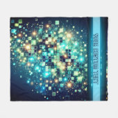 Couverture Polaire Pixel Bokeh (Devant (Horizontal))