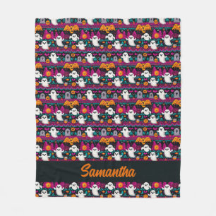 Couverture Polaire Pixel Ghosts Halloween Sweer Motif