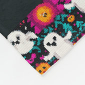 Couverture Polaire Pixel Ghosts Halloween Sweer Motif (Coin)