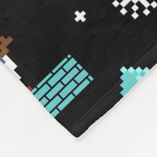 Couverture Polaire Pixellit Joyeux Motif de Noël - Design rétro (Coin)