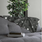 Couverture Polaire Pixels Joués Vérifier le Motif noir gris