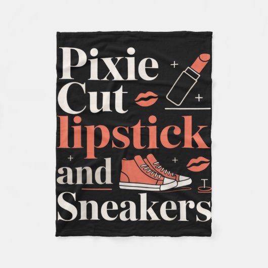 Couverture Polaire Pixie cut lipstick and sneakers short hair style  (Devant)