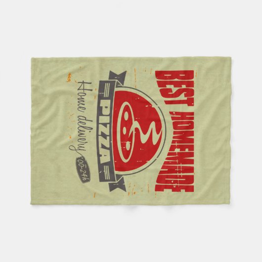 Couverture Polaire Pizza (Devant (Horizontal))