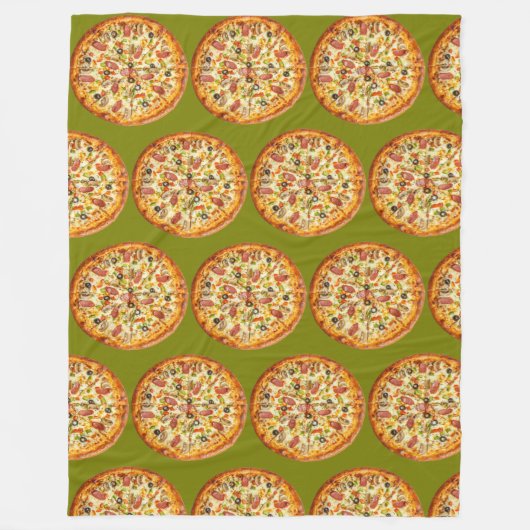 Couverture Polaire Pizza coupée (Devant)