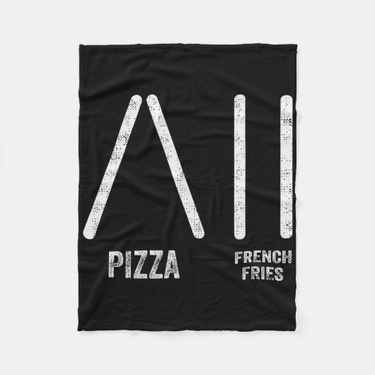 Couverture Polaire Pizza et frites ski façon - Drôle de ski (Devant)