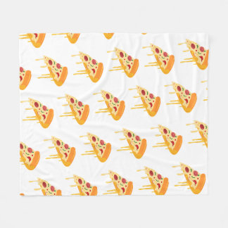 Couverture Polaire Pizza Fleece Blanche