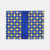 Couverture Polaire Pizzas bleues nommées personnalisées (Devant (Horizontal))