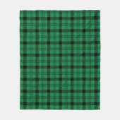 Couverture Polaire Places douillettes vertes et noires (Devant)