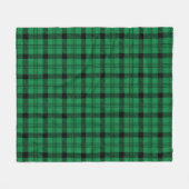 Couverture Polaire Places douillettes vertes et noires (Devant (Horizontal))