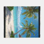 Couverture Polaire Plage américaine déserte (Devant (Horizontal))