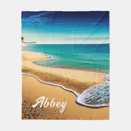 Couverture Polaire Plage calme (Devant)