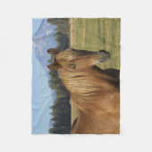 Couverture Polaire Plage Cascade | Cheval de châtaignes (Devant)