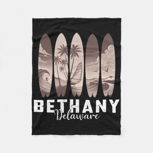 Couverture Polaire Plage de Bethany Delaware Planche de surf Hommes F (Devant)