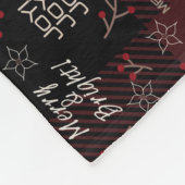 Couverture Polaire Plage de buffle rouge profond | Merry & Bright | V (Coin)