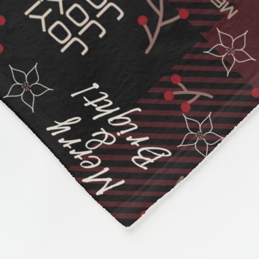 Couverture Polaire Plage de buffle rouge profond | Merry & Bright | V (Coin)