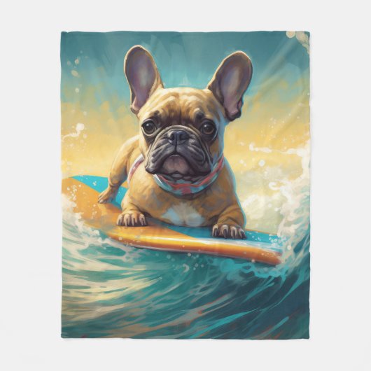 Couverture Polaire Plage de Bulldog (Devant)