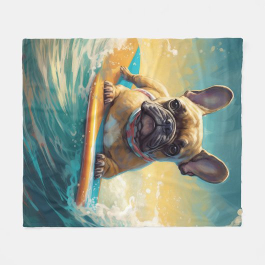 Couverture Polaire Plage de Bulldog (Devant (Horizontal))