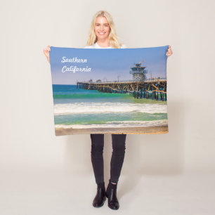 Couverture Polaire Plage de Californie du Sud et jetée à San Clemente
