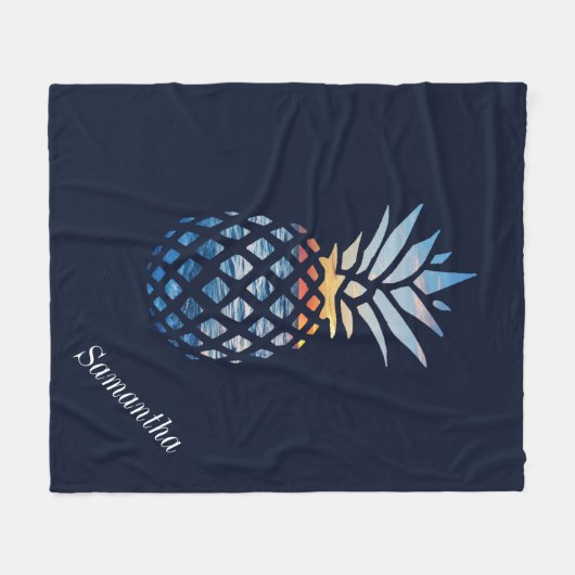 Couverture Polaire Plage de coucher de soleil tropical avec océan et (Devant (Horizontal))