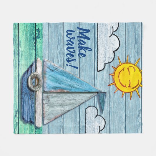 Couverture Polaire Plage de Driftwood Beach à grande surface (Devant (Horizontal))