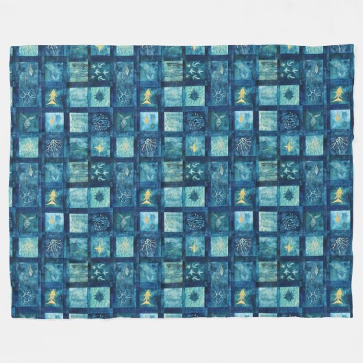 Couverture Polaire Plage de la mer bleue (Devant (Horizontal))