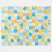 Couverture Polaire Plage de mosaïque et océan inspiré été (Devant (Horizontal))