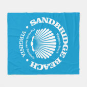 Couverture Polaire Plage de Sandbridge (coquillages) (Devant (Horizontal))