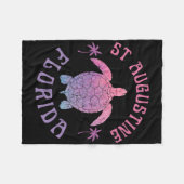 Couverture Polaire Plage de St Augustine Floride Tortue de mer Vacanc (Devant (Horizontal))