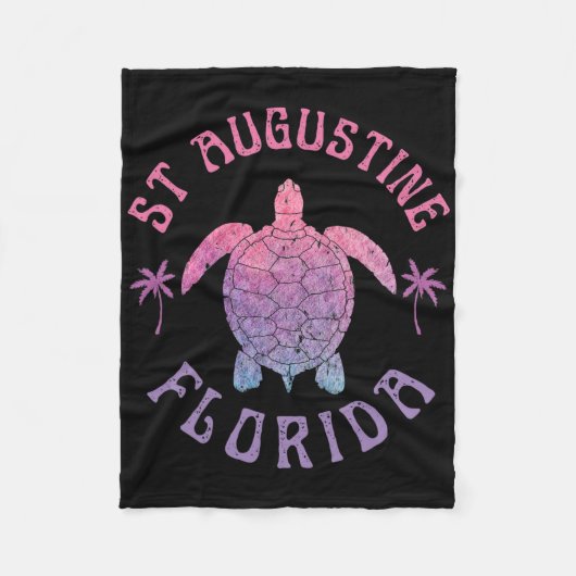 Couverture Polaire Plage de St Augustine Floride Tortue de mer Vacanc (Devant)