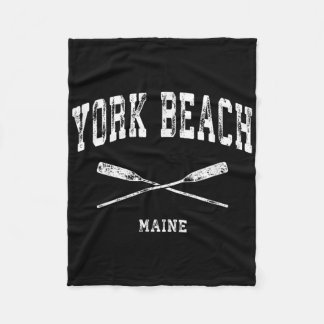 Couverture Polaire Plage de York Maine Nautique Vintage Rames Croisée