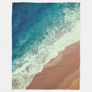 Couverture Polaire Plage d'eau de mer sable de plage