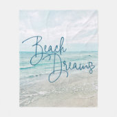 Couverture Polaire Plage Dreams Citation Inspiration Rétro Ocean Wave (Devant)