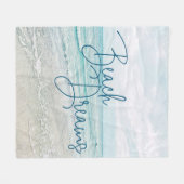 Couverture Polaire Plage Dreams Citation Inspiration Rétro Ocean Wave (Devant (Horizontal))