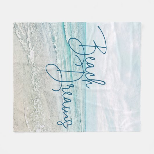Couverture Polaire Plage Dreams Citation Inspiration Rétro Ocean Wave (Devant (Horizontal))