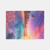 Couverture Polaire Plage Dreamy colorée (Devant (Horizontal))
