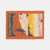 Couverture Polaire Plage et cerfs-volants - plage de coucher du (Devant (Horizontal))