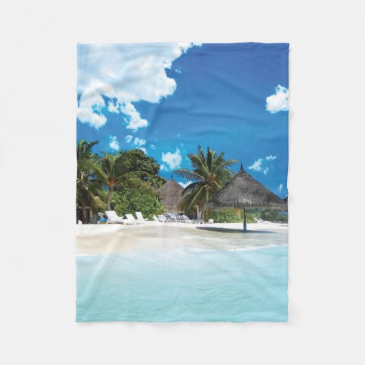 Couverture Polaire Plage exotique (Devant)