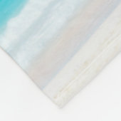 Couverture Polaire Plage Palmiers Ajouter Photo Fleece Blanches (Coin)