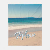 Couverture Polaire Plage personnalisée Photo Ocean Blue (Devant)