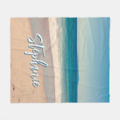 Couverture Polaire Plage personnalisée Photo Ocean Blue (Devant (Horizontal))