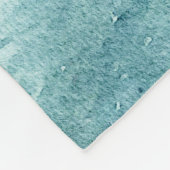 Couverture Polaire Plage Retro - Océan bleu Turquoise côtier Aquarell (Coin)